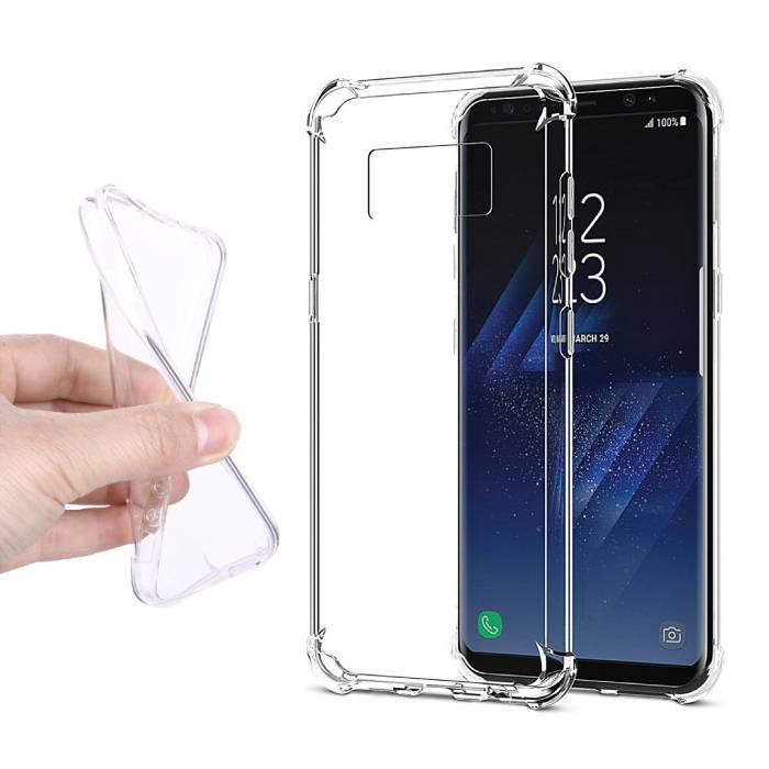 Coque en TPU transparente en silicone pour Samsung Galaxy S8 Plus