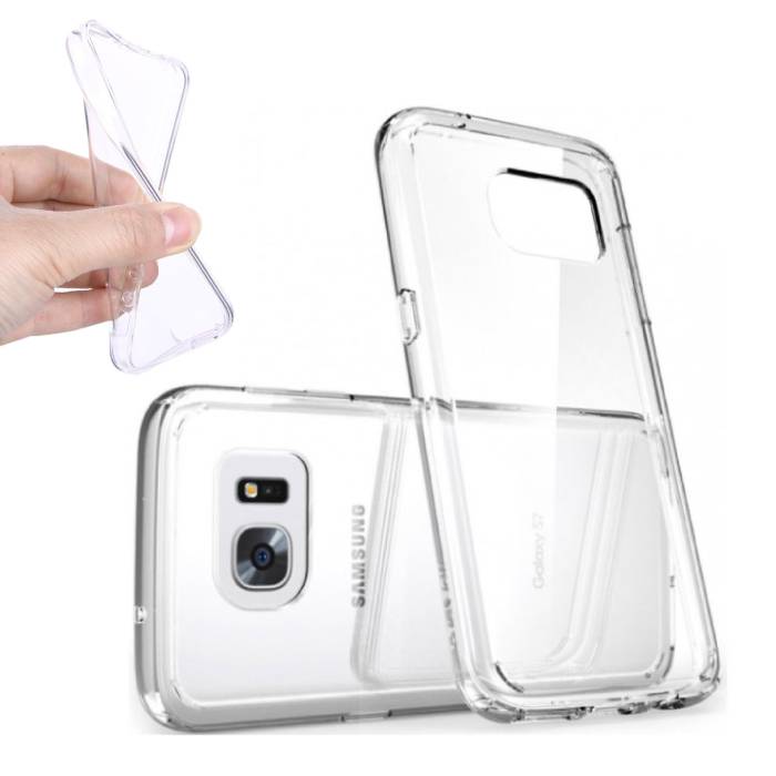 Stuff Certified® Custodia in silicone TPU trasparente per Samsung Galaxy S7