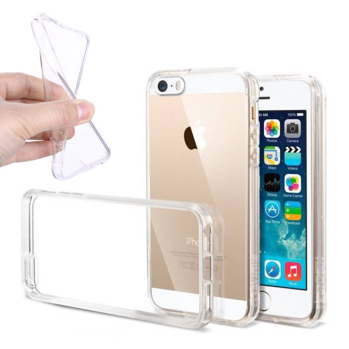 Custodia in silicone TPU trasparente per iPhone 5C