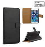 Stuff Certified® iPhone 5 5S SE - Etui z klapką z klapką Cas Case Wallet w kolorze czarnym