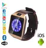 Stuff Certified® Originele DZ09 Smartwatch Smartphone Fitness Sport Activity Tracker Horloge OLED Android iOS iPhone Samsung Huawei Goud