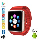 Stuff Certified® Original GT08 Smartwatch Smartphone Fitness Sport Aktivität Tracker Uhr OLED Android iOS iPhone Samsung Huawei Red