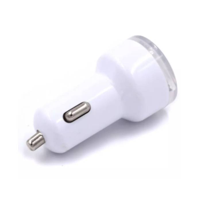 2-Pack High Speed Double Car Charger / Dual Carcharger White