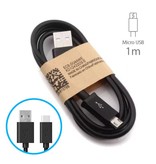 Stuff Certified® Paquete de 2 USB 2.0 - Cable de carga micro-USB Cargador Cable de datos Datos Android 1 metro Negro