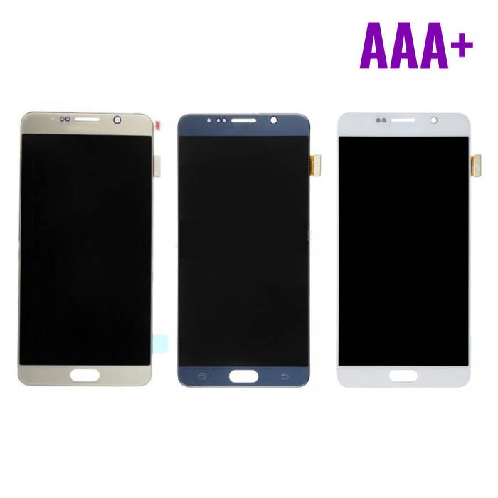 Stuff Certified® Ekran Samsung Galaxy Note 5 N9200 / N920A / N920T / N920V / N920P (ekran dotykowy + części AMOLED +) Jakość AAA + - biały / niebieski / złoty