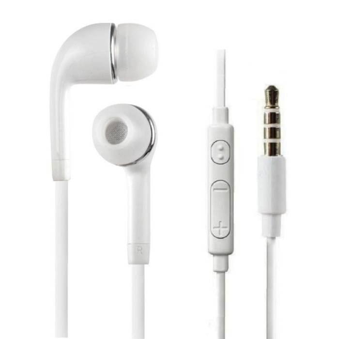 Para Samsung Galaxy Earphones Eartjes Ecouteur Earphones White - Clear Sound