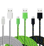 Stuff Certified® iPhone / iPad / iPod Lightning Kabel do ładowania USB w oplocie z nylonu Ładowarka Kabel danych 1 metr Czarny