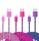 Stuff Certified® iPhone / iPad / iPod Lightning USB-Ladekabel Geflochtenes Nylon-Ladegerät Daten Kabeldaten 1 Meter Weiß