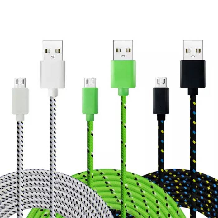 Stuff Certified® iPhone / iPad / iPod Lightning USB-Ladekabel Geflochtenes Nylon-Ladegerät Daten Kabeldaten 1 Meter Weiß