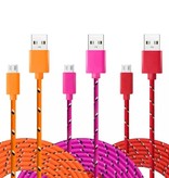 Stuff Certified® iPhone / iPad / iPod Lightning USB-Ladekabel Geflochtenes Nylon-Ladegerät Daten Kabeldaten 1 Meter Pink