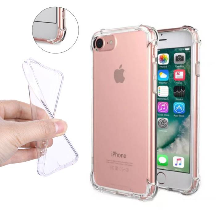 iPhone 6S Plus Funda Transparente Transparente Bumper Funda Silicona TPU Antigolpes