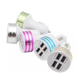 Stuff Certified® Caricabatteria da auto / caricabatteria da auto Quad 4x ad alta velocità con porta USB 5V - 4.1A Gold