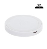 Stuff Certified® Cargador inalámbrico universal Qi Q5 5V - 1A Base de carga inalámbrica blanca