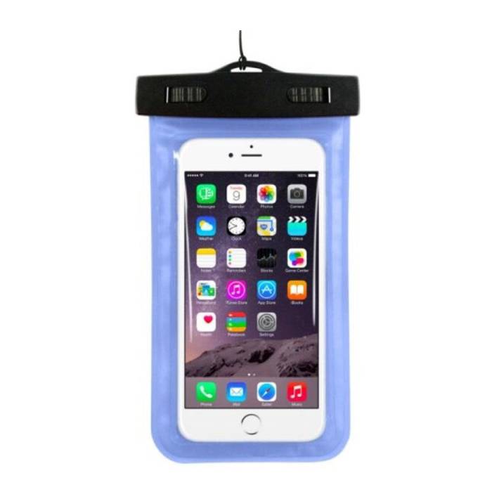 Wasserdichte Tasche Tasche Tasche Universal iPhone Samsung Huawei Blue - Bis zu 5,8 "Airbag