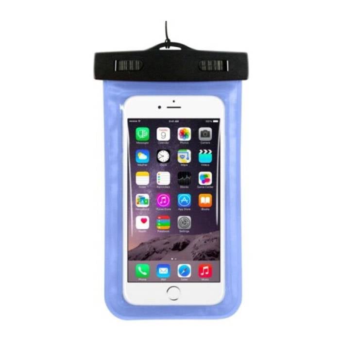Wodoodporne etui Pokrowiec Uniwersalny iPhone Samsung Huawei Niebieski - Poduszka powietrzna do 5,8 "