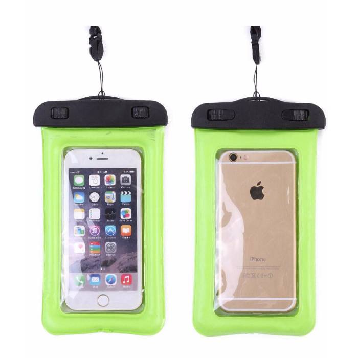 Wasserdichte Tasche Tasche Tasche Universal iPhone Samsung Huawei Green - Bis zu 5,8 "Airbag