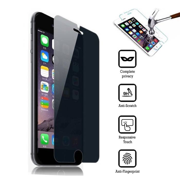 Protector Pantalla Privacidad Full 3D Negra Cristal Templado iPhone 6 Plus  / 6S Plus / 7 Plus / 8