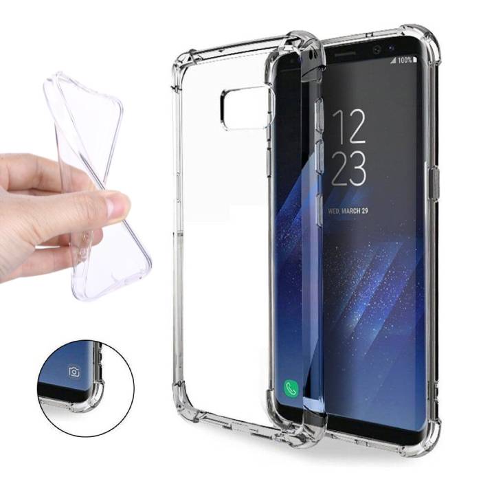 Funda transparente transparente parachoques Funda de silicona TPU Funda Samsung Galaxy S8 antichoque