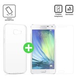 Stuff Certified® Samsung Galaxy A5 2016 Funda TPU Transparente + Protector de Pantalla Vidrio Templado