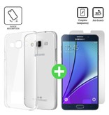 Stuff Certified® Samsung Galaxy A9 2016 Funda TPU Transparente + Protector de Pantalla Vidrio Templado