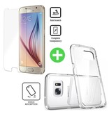 Stuff Certified® Samsung Galaxy S6 Transparant TPU Hoesje + Screen Protector Tempered Glass