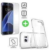 Stuff Certified® Carcasa Transparente de TPU + Protector de Pantalla para Samsung Galaxy S7 Vidrio Templado