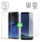 Stuff Certified® Samsung Galaxy S8 Funda TPU Transparente + Protector de Pantalla Vidrio Templado