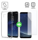 Stuff Certified® Coque en TPU transparente Samsung Galaxy S8 Plus + Protecteur d'écran en verre trempé