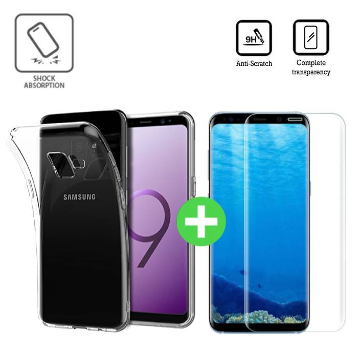 fiets Rot rechtbank Samsung Galaxy S9 Plus Transparant Hoesje + Screen Protector Tempered Glass  Kopen? | Stuff Enough.be
