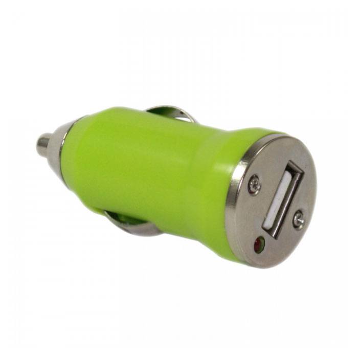 iPhone/iPad/iPod AAA+ Autolader 5V - 1A USB - Snel opladen - Groen