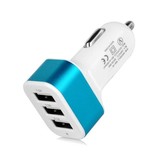 Stuff Certified® Caricabatteria da auto a 3 porte ad alta velocità / Carcharger 5V - 4.1A - Blu