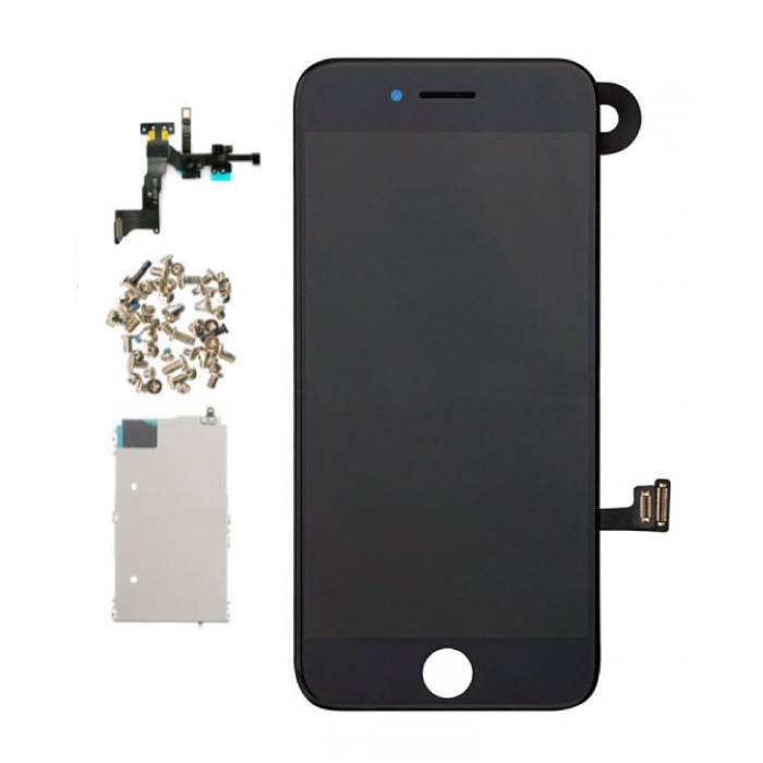 iPhone 7 Wstępnie zmontowany ekran (ekran dotykowy + LCD + części) Jakość AA + - czarny