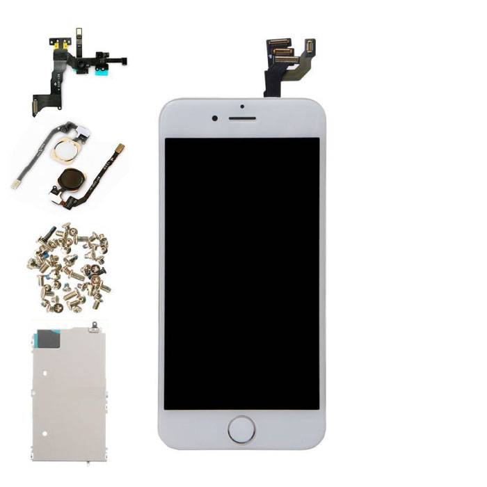 iPhone 6 4,7 "Wstępnie zmontowany ekran (ekran dotykowy + LCD + części) Jakość A + - biały