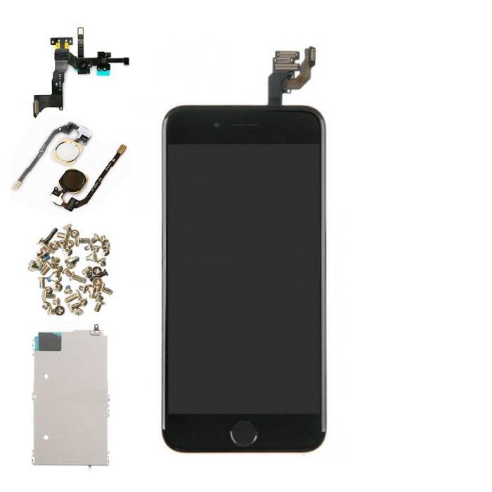 iPhone 6 4,7 "Wstępnie zmontowany ekran (ekran dotykowy + LCD + części) Jakość AA + - czarny