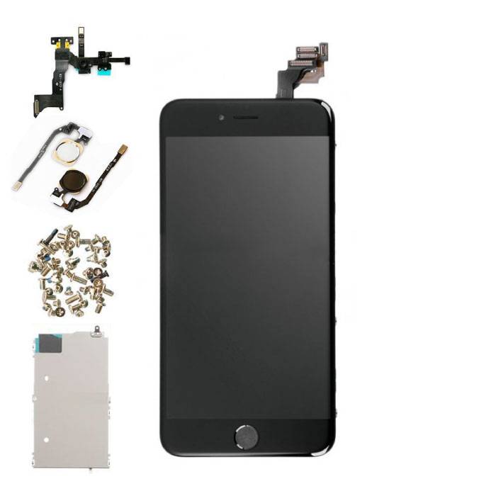 iPhone 6S Plus Wstępnie zmontowany ekran (ekran dotykowy + LCD + części) Jakość AA + - czarny