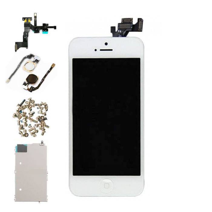 iPhone 5 Wstępnie zmontowany ekran (ekran dotykowy + LCD + części) Jakość AAA + - biały