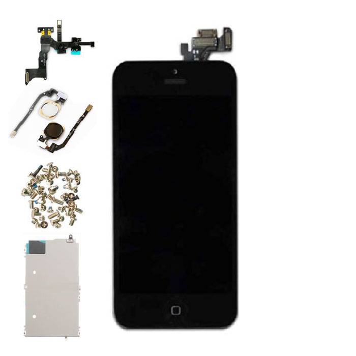 iPhone 5 Wstępnie zmontowany ekran (ekran dotykowy + LCD + części) Jakość A + - czarny