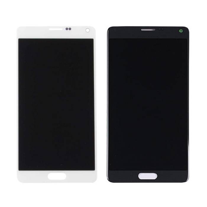 Ekran Samsung Galaxy Note 4 N910A / N910F (Ekran Dotykowy + Części AMOLED +) Jakość AAA + - Czarny / Biały