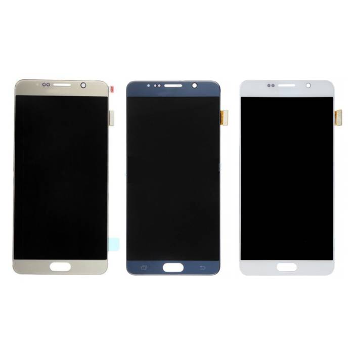 Stuff Certified® Schermo Samsung Galaxy Note 5 N9200 / N920A / N920T / N920V / N920P (Touchscreen + AMOLED + Parti) Qualità A + - Bianco / Blu / Oro