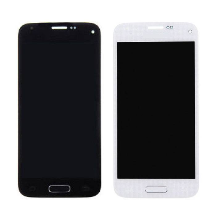 Mini schermo per Samsung Galaxy S5 (touchscreen + AMOLED + parti) AAA + qualità - blu / bianco
