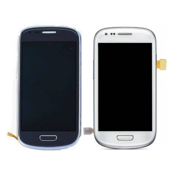 Samsung Galaxy S3 Mini Screen (ekran dotykowy + AMOLED + części) Jakość AAA + - niebieski / biały