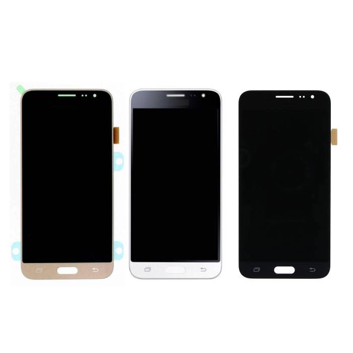 Stuff Certified® Écran Samsung Galaxy J3 2016 (Écran tactile + AMOLED + Pièces) Qualité AAA + - Noir / Blanc / Or