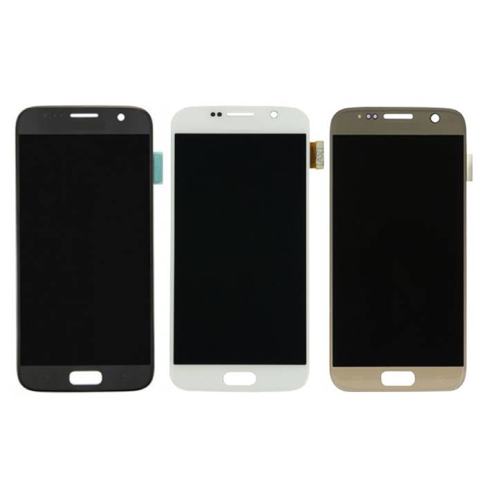 Pantalla Samsung Galaxy S7 (Pantalla táctil + AMOLED + Partes) Calidad A + - Negro / Blanco / Dorado