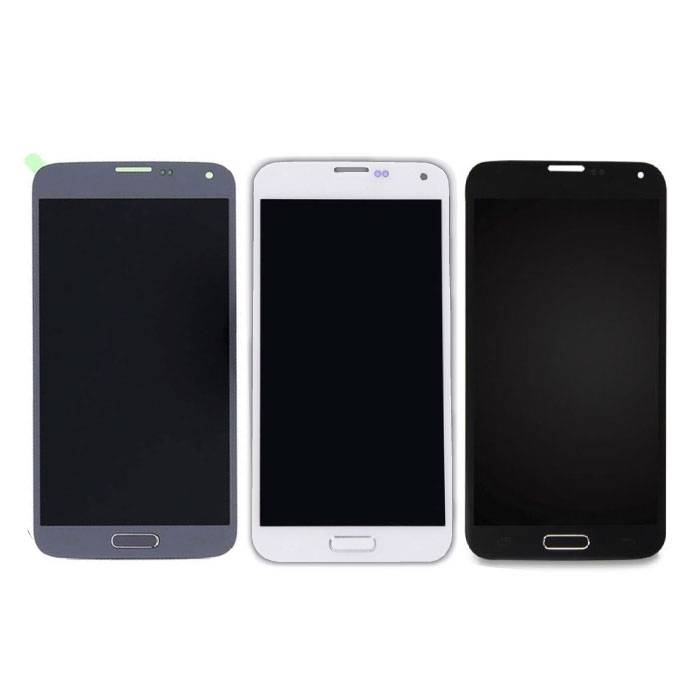 Samsung Galaxy S5 I9600 Bildschirm (Touchscreen + AMOLED + Teile) A + Qualität - Blau / Schwarz / Weiß
