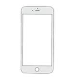 Stuff Certified® Szklany panel przedni iPhone 8, jakość A + - biały
