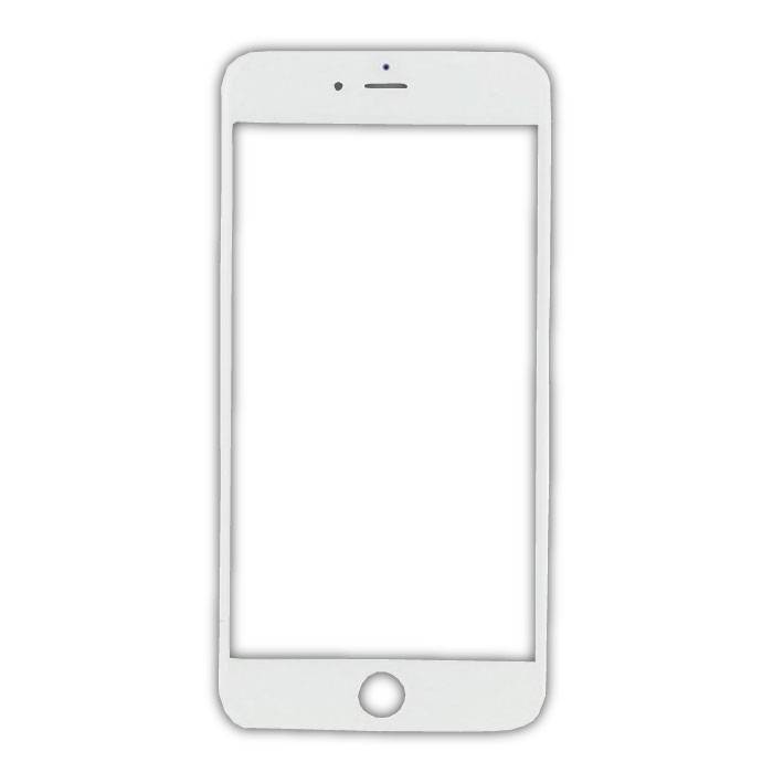Piastra di vetro in vetro anteriore per iPhone 8, qualità AAA + - bianca