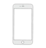 Stuff Certified® iPhone 8 Plus Front Glass Glass Plate A + Quality - White