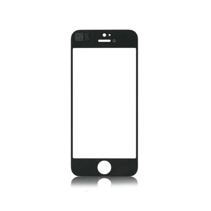 iPhone 5 / 5C / 5S / SE Vidrio frontal Placa de vidrio Calidad A + - Negro