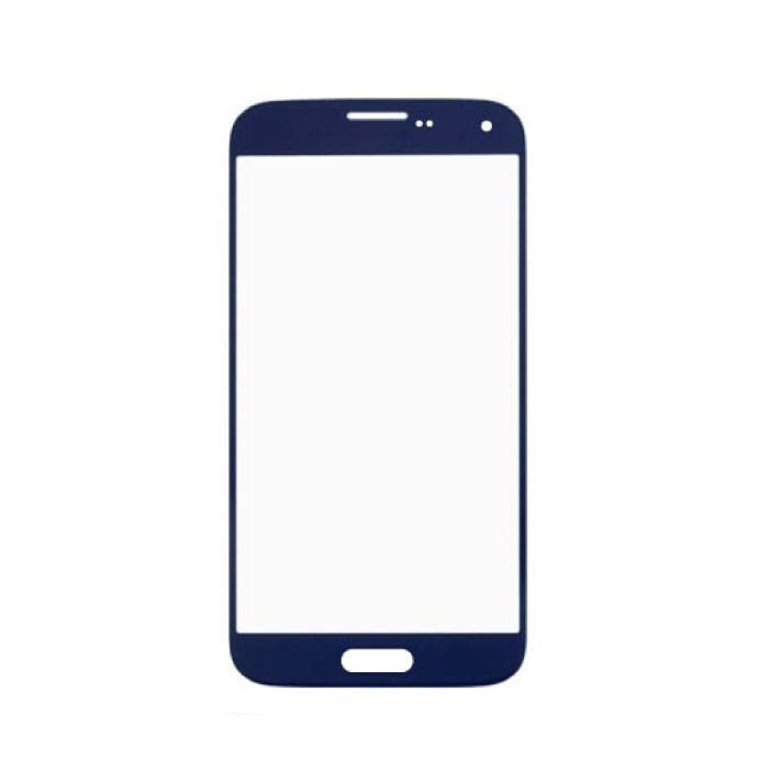 Samsung Galaxy S5 i9600 lastra di vetro anteriore in vetro di qualità AAA + - blu