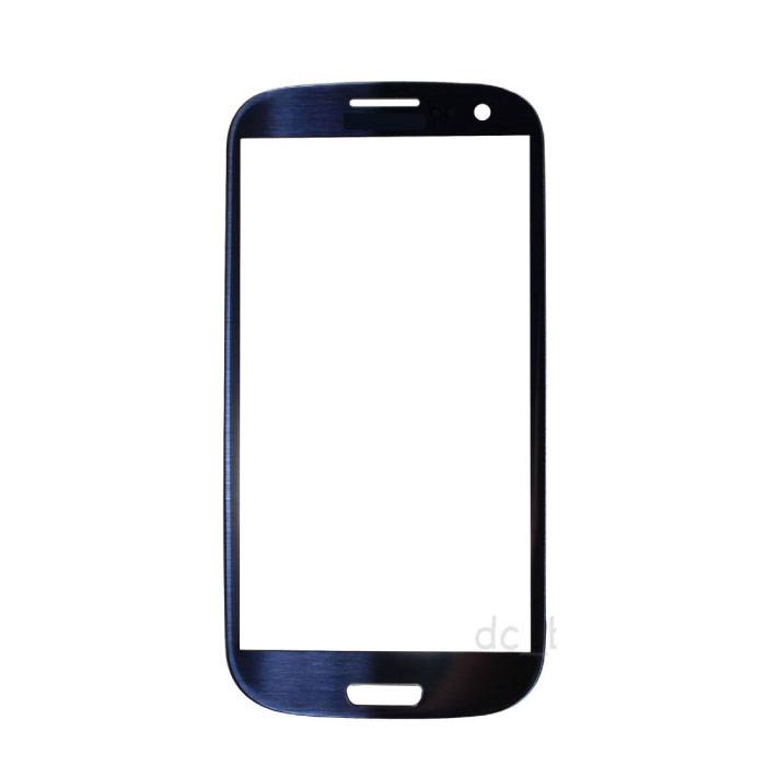 Samsung Galaxy S3 i9300 lastra di vetro anteriore in vetro di qualità AAA + - blu